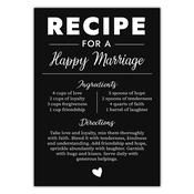 Recipe For A Happy Marriage Sign image