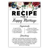 Recipe For A Happy Marriage Sign Flowers image