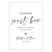 Wedding Post Box Sign - Ivory