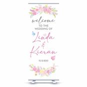 Wedding Pull Up Banner - Butterflies