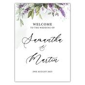 Welcome Sign - Purple