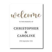 Welcome Sign - Gold