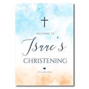 Christening Welcome Sign - Sky