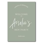 Hen Party Sign - Sage Green