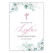 Confirmation Party Sign - Pink image