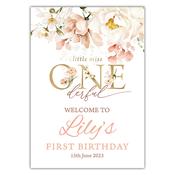 Onederful Birthday -  Blush Pink Floral Boho