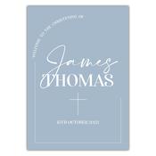 Christening Welcome Sign -  Modern Dusky Blue