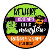 Halloween Door Sign - Monsters