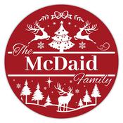 Family Reindeer Door Sign