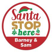 Santa Stop Here Door Sign