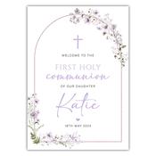 Communion Welcome Sign - Lilac