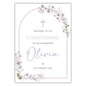 Christening Welcome Sign -  Lilac