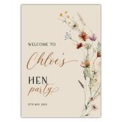 Hen Party Sign -  Boho Floral