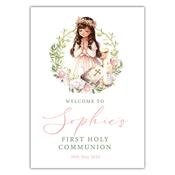 Communion Welcome Sign - Flower Crown