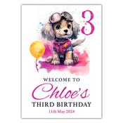 Birthday Welcome -  The Aviation Pup