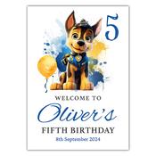 Birthday Welcome -  The Police Pup