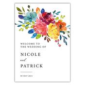 Welcome Sign - Colourful Floral