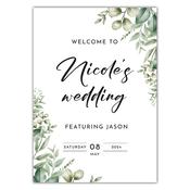Welcome Sign - Featuring Greenery