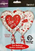 I Love You 17inch Foil Balloon with two sided design 08135 image