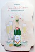 Hallmark Celebrating Your Graduation card die cut with champagne &amp;amp; glasses 25488707 – BizPOST image
