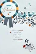 Hallmark Grandson Graduation Card die cut with foil &amp;amp; sparkle 25490396