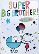 Hallmark Super Big Brother Card die cut with pram 25452500 - BizPOST