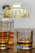 Hallmark A wish on your Birthday card with decanter &amp;amp; glasses - 25487028 - BizPOST image