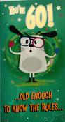 Hallmark Mad As Cheese, Gold Foil Lettering and Design Details, You're 60! Birthday greeting card 25491955 - BizPOST image