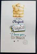 Hallmark 3D Effect Attachments Gold Foil Lettering To My Perfect Fiancé Birthday greeting card 25459437 - BizPOST image