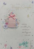 Hallmark  Simply Chrissy 3D Effect Attachments Die-cut Elements Gold Foil Lettering and Design Details For the Happy Couple celebrating your Wedding Day greeting card 25465706 - BizPOST