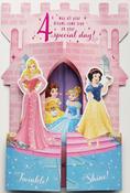 Hallmark Disney Princess Die Cut Fold Out Pink Foil Lettering &amp;amp; Design Detail 4 May all your dreams come true on your Special Day Birthday greeting card 25455197 - BizPOST image
