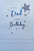 Hallmark Embossed Blue Foil Lettering &amp;amp; Design Details Fou You Dad Happy Birthday greeting card 11456652 - bizpost.ie