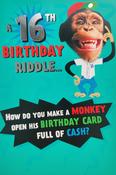 Hallmark Mad As Cheese Silver Foil Lettering &amp;amp; Effect A 16th Birthday Riddle greeting card 25484301 - BizPOST image