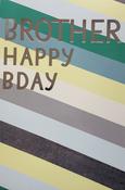 Hallmark Made For Men Silver Foil Lettering &amp;amp; Design Details Brother Happy Birthday greeting card 25494938 - BizPOST image