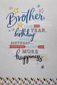 Hallmark Rustic Soul Embossed Blue Foil Lettering Brother Birthday greeting card 25446316 - BizPOST image
