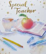 Hallmark Sketchbook Gold Foil Lettering &amp;amp; Design Details Special Teacher greeting card 25459019 – bizpost.ie image