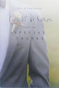 Hallmark Soft Focus Silver Foil Lettering For a Fantastic Best Man with our Special Thanks greeting card 25459903 - BizPOST image