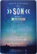 Hallmark Wilderness Wishes Die Cut Silver Foil Lettering  Happy Birthday Son greeting card 25495106 - bizpost.ie image