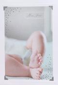 Hallmark Aqua Pearl Silver Foil Lettering &amp;amp; Design Details New Baby greeting card 25478789 - bizpost.ie image