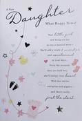 Hallmark Countless Reasons Silver Foil Lettering &amp;amp; Design Details A New Daughter What Happy News greeting card 25477894 - bizpost.ie image