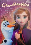 Hallmark FROZEN  II Granddaughter Birthday greeting card with colour in activity 25529351 - bizpost.ie image