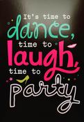 Hallmark It's Time to Dance time to Laugh time to Party Birthday greeting card 11360095 -bizpost.ie image