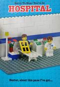 Hallmark LEGO Sorry to hear you're in Hospital greeting card 10899620 - bizpost.ie image