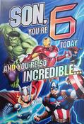 Hallmark Marvel Avengers 3D Pull  Son You're 6 Today Birthday 25483396 - bizpost.ie