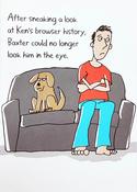 Hallmark Mish Mash Random Funny Stuff After sneaking a look at Ken's browser history....   Blank greeting card 11483571 -bizpost.ie image