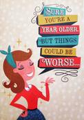 Hallmark Mish Mash Random Funny Stuff Sure You're  A Year Older....  Birthday greeting card 11525101 -bizpost.ie image
