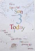 Hallmark Once Upon A Time For A Special Son Who's 3 Today  Birthday greeting card with stickers 11194613 - bizpost.ie image