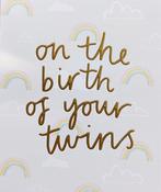 Hallmark Pattern Pop Gold Foil Lettering on the birth of your twins greeting card 25506035 - bizpost.ie image