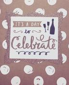 Hallmark Razzle Dazzle It's a Day to Celebrate Gold Foil Design Details  Blank greeting card 11434980 - bizpost.ie image