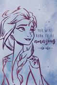 Hallmark Frozen II Bronze Foil Lettering &amp;amp; Design Detail You Were Born Amazing Blank greeting card 25531110 - bizpost.ie image